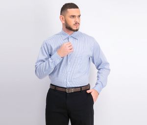 Mens Stretch Collar Dress Shirt  Blue