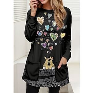 Women's Sweatshirt Pullover Graphic Active Sportswear Pocket Print Black Casual Sports Round Neck Long Sleeve Top Micro-elastic Fall  Winter Lightinthebox