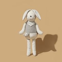 Large Cocoa Rabbit Doll Beige Short Plush Toy Girl's Birthday Gift Baby Soothing Doll Lightinthebox - thumbnail