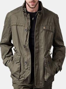 Stand Collar Military Jacket