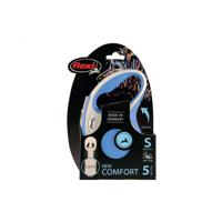 Flexi New Comfort S Tape Cat/Dog Leash 5M - Blue - thumbnail