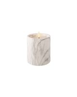 Kaemingk Decoris LED Wick Candle Cement Cylinder Battery Operated