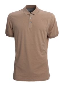 Beige Cotton Polo Shirt