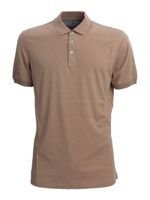 Beige Cotton Polo Shirt - thumbnail
