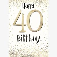 Bijou Happy 40th Birthday Dots Greeting Card (17 x 12cm)