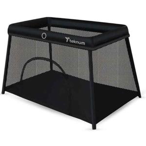 Teknum Portable Quick Fold Playard & Cot With Zipper Door & Carry Bag - Midnight Black TK_QFPP_BK