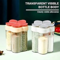 5 In 1 Multifunctional Flap Seasoning Container Seasoning Jar Spice Bottle Sealed Lid Kitchen Spice Tank Rack Kitchen Spice Rack Lightinthebox - thumbnail