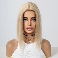 Women's Remy Human Hair Toupees Straight Capless Women / Classic / Best Quality Party / Party / Evening / Evening Party Lightinthebox