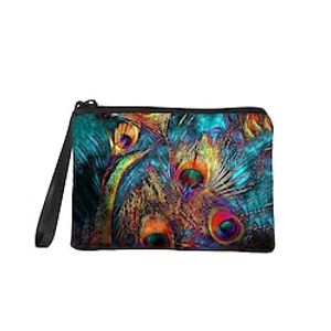 Unisex Coin Purse Cosmetic Bag Pencil Cases Polyester Zipper Print 3D Shopping Daily Black Lightinthebox
