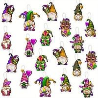 20pcs Dwarfs carnival Masquerade Wooden Hanging Ornaments Party Decor Holiday Supplies Tree DecorationsYard Decoratiojavascriptn Holiday Arrangement Garden Decor miniinthebox