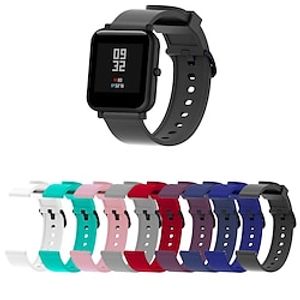 Watch Band for Amazfit GTS 4,4mini, 3,2,2mini, 2e, GTR 42mm, Bip U Pro, U, 3 Pro, 3, S lite, S, lite Silicone Replacement  Strap Soft Breathable Classic Buckle Wristband miniinthebox