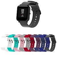 Watch Band for Amazfit GTS 4,4mini, 3,2,2mini, 2e, GTR 42mm, Bip U Pro, U, 3 Pro, 3, S lite, S, lite Silicone Replacement  Strap Soft Breathable Classic Buckle Wristband miniinthebox - thumbnail