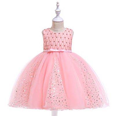 Princess Dress Party Costume Flower Girl Dress Girls' Movie Cosplay Christmas New Year's Golden Red Dusty Rose Dress Christmas Halloween Children's Day Polyester  Cotton Lightinthebox