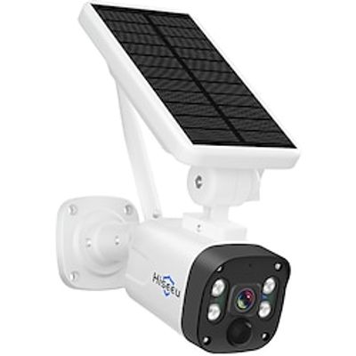Hiseeu Wireless Security Camera Outdoor 4MP Solar Camera Wire-Free Battery Powered Home Camera PIR Detection Spotlight Color Night Vision 2-Way Audio IP66 Waterproof Work with Alexa Lightinthebox