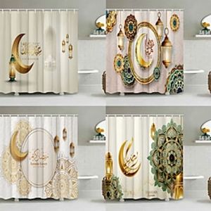Bathroom Deco Shower Curtain with Hooks Bathroom Decor Waterproof Fabric Shower Curtain Set with12 Pack Plastic Hooks Lightinthebox