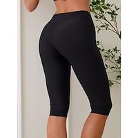 Quick Dry Capris Swimming Trunks Women Surfing High Waist Swim Shorts Female Swimsuit Bottom Black Knee Length Beach Pants Swimwear Lightinthebox - thumbnail