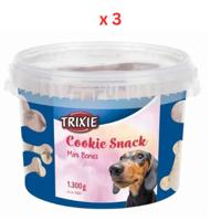 Trixie Cookie Snack Mini Bones Dog Treats 1300G Pack Of 3