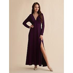 Purple Split Ends High Elasticity Elegant Party Party/Wedding Guest Maxi Dressdress to impress 2024