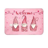 Happy Valentine's Day Gnome Decorative Doormat Indoor Outdoor Entrance Bathroom Doormat Non Slip Washable Flowers Floral Welcome Mats Home Decoration Lightinthebox
