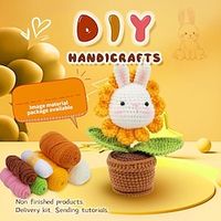 Beginner Crochet Kit Crochet Animal Kit and Knitting Starter Kit with Instruction tutorials and Video tutorials Peasy Yarn Hook Needle Accessories for Beginners and Lovers DIY miniinthebox - thumbnail