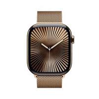 Apple Watch Series 10 GPS + Cellular 46mm Gold Titanium Case with Gold Milanese Loop - S/M