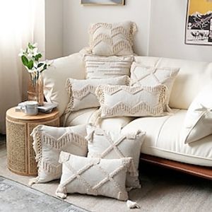 Nordic Moroccan Tufted Pillow Cover Embroidered with Tassel for Livingroom Bedroom Sofa Couch miniinthebox