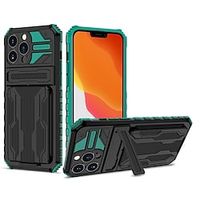 Phone Case For Apple Back Cover iPhone 13 Pro Max 12 11 X XR XS Max Card Holder Shockproof with Stand Solid Colored TPU PC miniinthebox - thumbnail