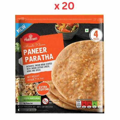 Haldiram'S Paneer Paratha 400G Pack of 20