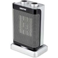 Geepas Ceramic Heater, Portable Electric Space Heater- Silver & Black-GRH28529