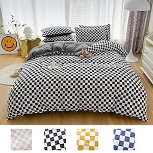 Plain King Queen Size Bedding Set Twin Full AB Double-sided Design Bedding Sets Single Double Bed Duvet Cover Set Lightinthebox