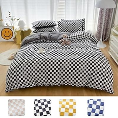 Plain King Queen Size Bedding Set Twin Full AB Double-sided Design Bedding Sets Single Double Bed Duvet Cover Set Lightinthebox