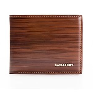 Men's Wallet PU Leather Daily Office  Career Embossed Solid Color Light Coffee Blue Dark Coffee Lightinthebox