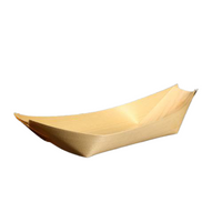 Hotpack | 170 X 97 Mm Disposable Wooden Boat Tray | 500 Pieces