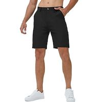 Men's Shorts Chino Shorts Bermuda shorts Work Shorts Pocket Plain Quick Dry Casual Daily Twill Stylish Formal Black Micro-elastic miniinthebox - thumbnail