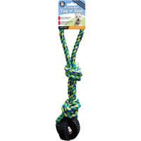 Petmate Pet Qwerks Jingle Ball X-Tire Tug N Toss Dog Toy