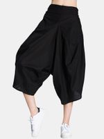 Miting Women Casual Loose Solid Color Pants