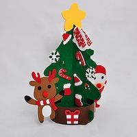 Felt Christmas Tree Diy Non-woven Three-dimensional Felt Christmas Tree Christmas Decorations For Children Christmas Gifts Lightinthebox - thumbnail
