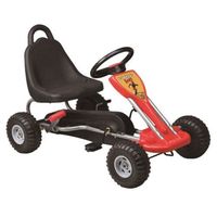 Megastar Ride On Mini Pedal Go Kart For Kids With Hand Brake - Red (UAE Delivery Only)