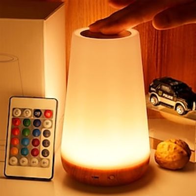 Touch Night Light Dimmable Lamp for Bedroom Portable Table Bedside Lamp 5 Brightness 13 RGB Colors Night Lights for BedroomBaby NurseryBathroomHallwaysLiving Room Lightinthebox Touch Night Light Dimmable Lamp for Bedroom Portable Table Bedside Lamp 5 Brightness 13 RGB Colors Night Lights for BedroomBaby NurseryBathroomHallwaysLiving Room Lightinthebox
