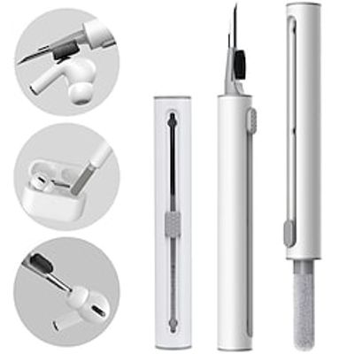 3-in-1 Cleaning Pen Cleaner Kit Soft Brush Earbuds Cleaning Tools For Airpods Pro 1 2 BT Earphones Case For Apple Android And Other Electronic Accessories miniinthebox