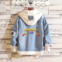 Inspired by Stranger Things Hellfire Club Eddie Munson Anime Cartoon Denim Anime Graphic Street Style Outerwear For Men's / Women's / Couple's miniinthebox - thumbnail