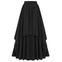 Retro Vintage Medieval Renaissance Skirt Cosplay Costume Maxi Skirt Women's Halloween Carnival Casual Daily Skirts Lightinthebox