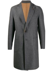 Lardini reversible single-breasted coat - Grey