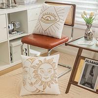 Decorative Toss Embroidery Pillows Cover 1PC Sun and Moon Soft Square Cushion Case Pillowcase for Bedroom Livingroom Sofa Couch Chair Lightinthebox