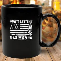 Graphic American Flag Old Man Retro Vintage Casual Street Style Funny Coffe Mugs For Man Husband Dad Lightinthebox