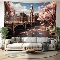 Structure Landscape Hanging Tapestry Wall Art Large Tapestry Mural Decor Photograph Backdrop Blanket Curtain Home Bedroom Living Room Decoration Lightinthebox - thumbnail