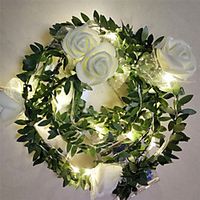 2pcs 1pc 10 20 40leds Rose Flower led Fairy String Lights 1.5m 3m 6m  Battery Powered Wedding Valentine's Day Event Party Garland Decor Luminaria miniinthebox - thumbnail