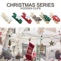 10pcs Christmas Tree Clip, New Year Party Photo Wall Sticker, DIY Christmas Decoration, Family Christmas Tree Snowflake Nail Decor miniinthebox - thumbnail