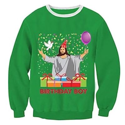Christmas Ugly Christmas Sweater  Sweatshirt Hoodie Print Graphic Hoodie For Men's Women's Unisex Adults' 3D Print 100% Polyester Party Lightinthebox