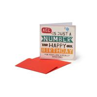 Legami Small Greeting Card - Number (7 x 7 cm)